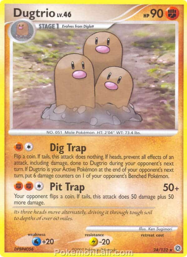 2007 Pokemon Trading Card Game Diamond and Pearl Secret Wonders Set – 24 Dugtrio