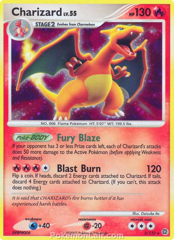 2007 Pokemon Trading Card Game Diamond and Pearl Secret Wonders Set – 3 Charizard