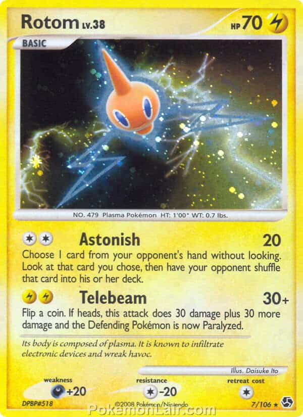 2008 Pokemon Trading Card Game Diamond and Pearl Great Encounters Set – 7 Rotom