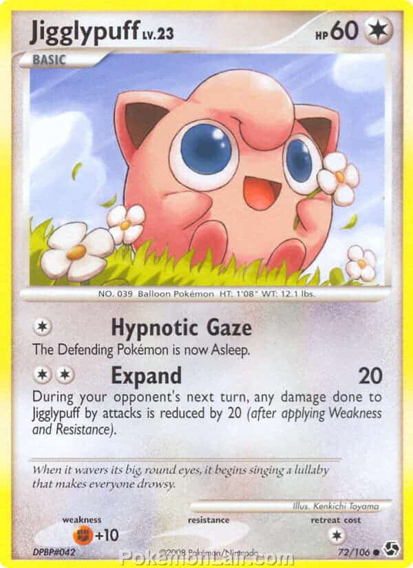 2008 Pokemon Trading Card Game Diamond and Pearl Great Encounters Set – 72 Jigglypuff