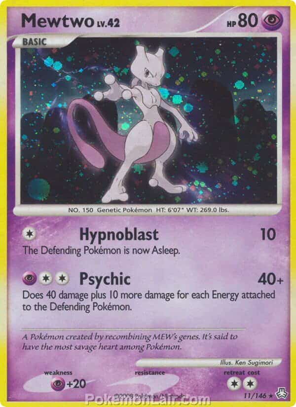 2008 Pokemon Trading Card Game Diamond and Pearl Legends Awakened Price List – 11 Mewtwo