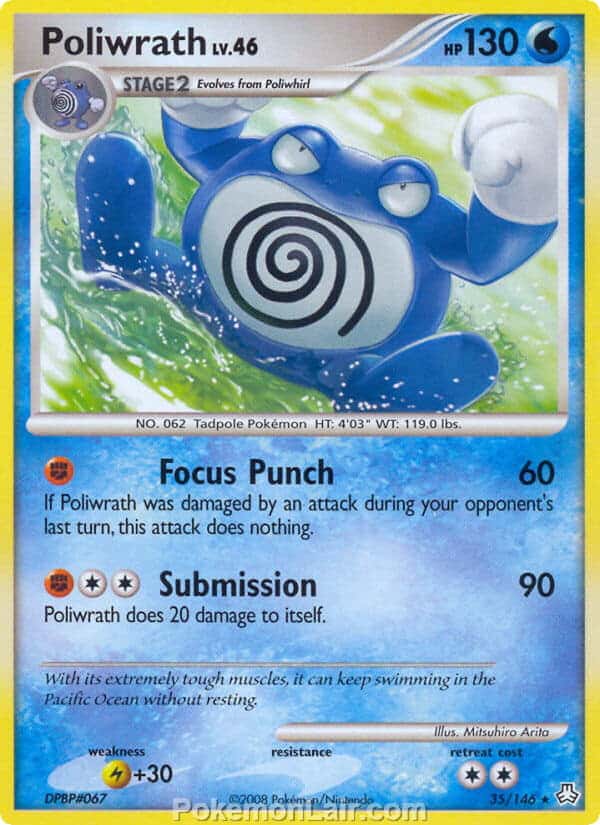 2008 Pokemon Trading Card Game Diamond and Pearl Legends Awakened Price List – 35 Poliwrath