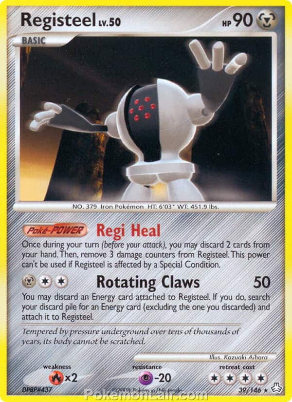 2008 Pokemon Trading Card Game Diamond and Pearl Legends Awakened Price List – 39 Registeel