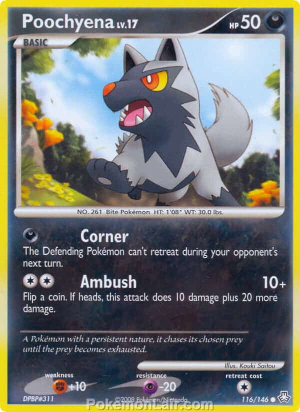 2008 Pokemon Trading Card Game Diamond and Pearl Legends Awakened Set – 116 Poochyena