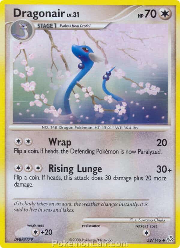 2008 Pokemon Trading Card Game Diamond and Pearl Legends Awakened Set – 52 Dragonair