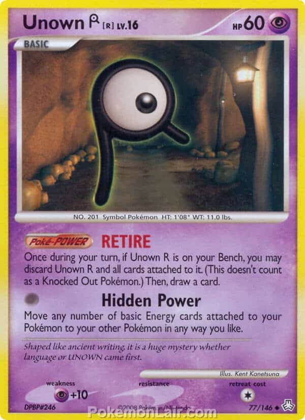 2008 Pokemon Trading Card Game Diamond and Pearl Legends Awakened Set – 77 Unown R