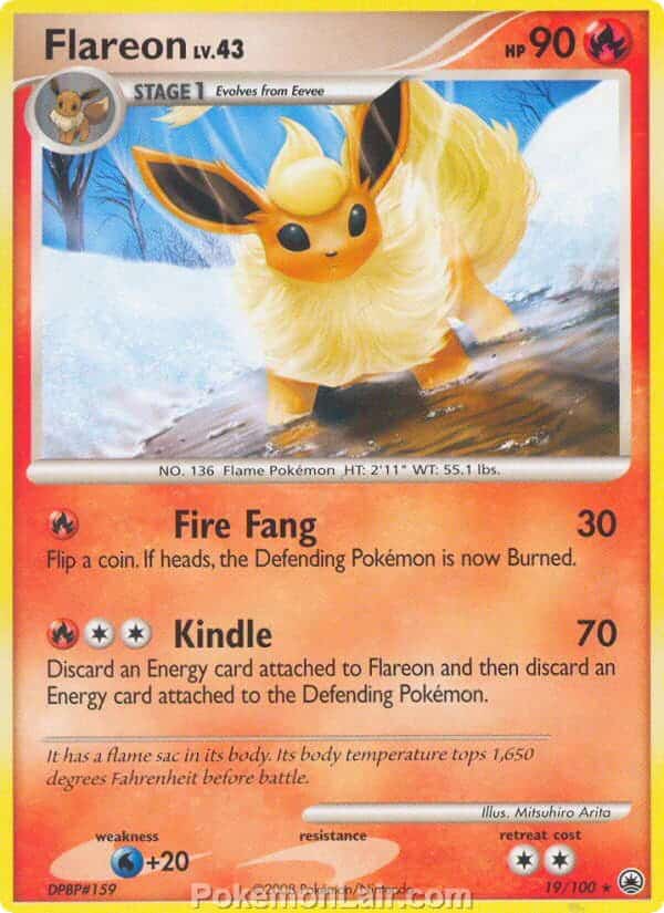 2008 Pokemon Trading Card Game Diamond and Pearl Majestic Dawn Set – 19 Flareon