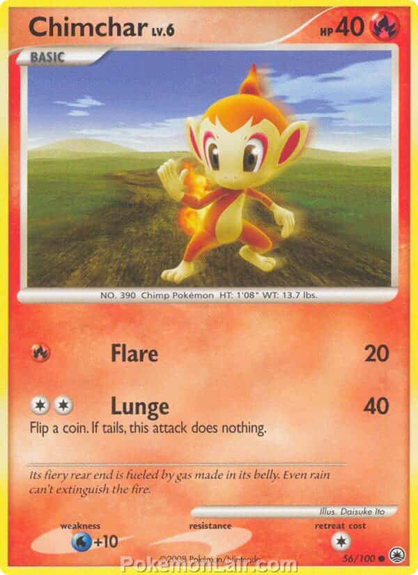 2008 Pokemon Trading Card Game Diamond and Pearl Majestic Dawn Set – 56 Chimchar