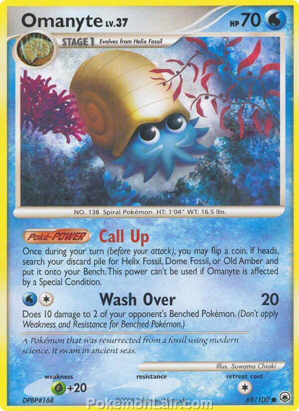 2008 Pokemon Trading Card Game Diamond and Pearl Majestic Dawn Set – 69 Omanyte