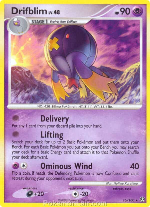 2008 Pokemon Trading Card Game Diamond and Pearl Stormfront Price List – 16 Drifblim