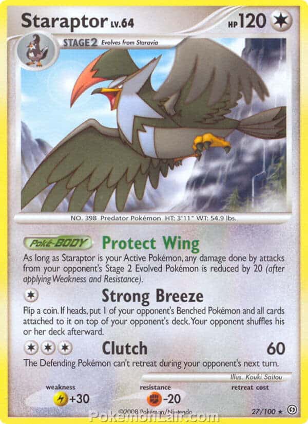 2008 Pokemon Trading Card Game Diamond and Pearl Stormfront Price List – 27 Staraptor