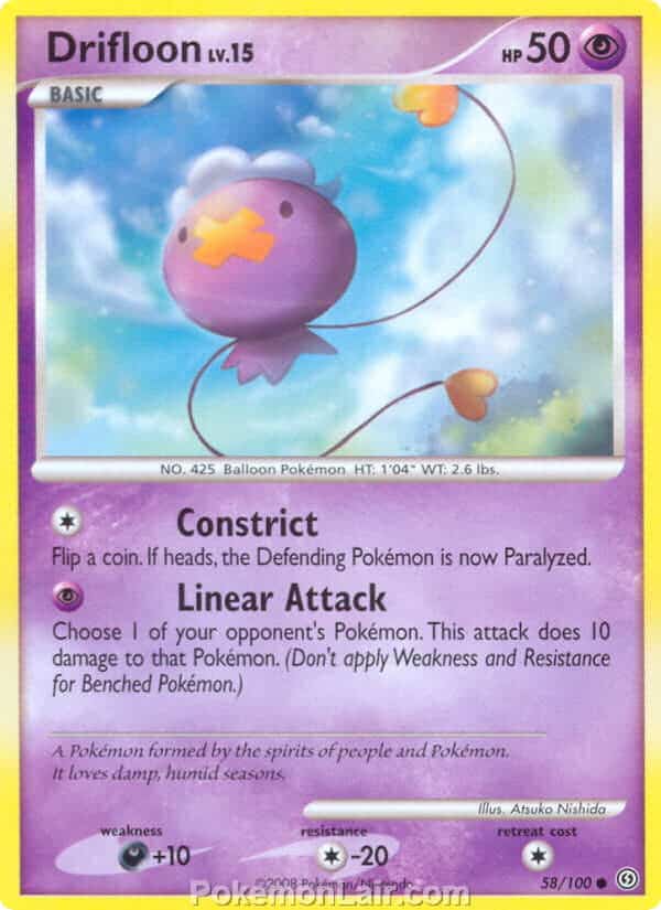 2008 Pokemon Trading Card Game Diamond and Pearl Stormfront Price List – 58 Drifloon