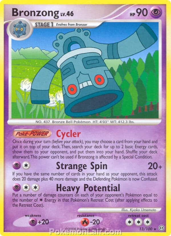 2008 Pokemon Trading Card Game Diamond and Pearl Stormfront Set – 13 Bronzong