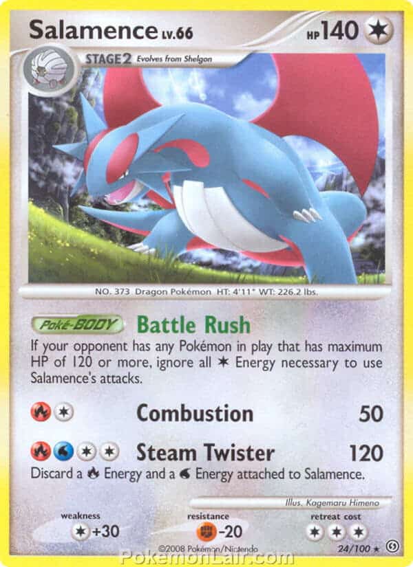 2008 Pokemon Trading Card Game Diamond and Pearl Stormfront Set – 24 Salamence