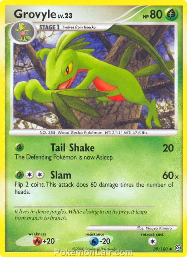 2008 Pokemon Trading Card Game Diamond and Pearl Stormfront Set – 39 Grovyle