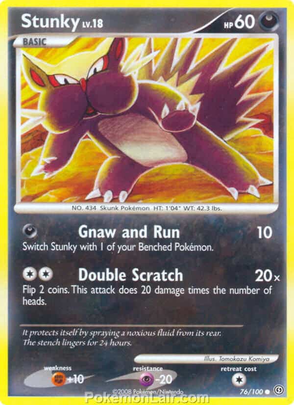 2008 Pokemon Trading Card Game Diamond and Pearl Stormfront Set – 76 Stunky