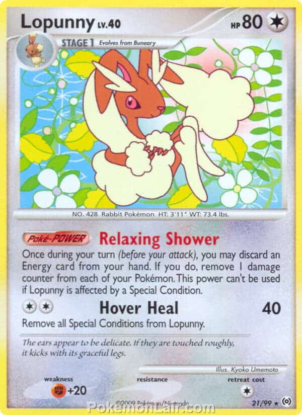 2009 Pokemon Trading Card Game Platinum Arceus Price List – 21 Lopunny