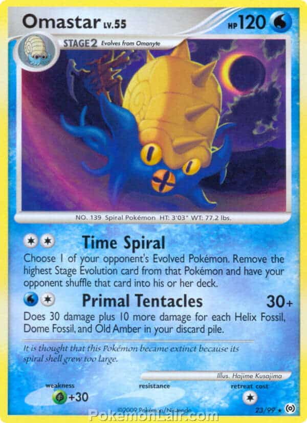 2009 Pokemon Trading Card Game Platinum Arceus Price List – 23 Omastar