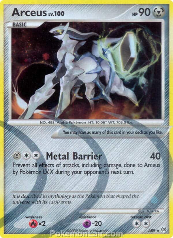 2009 Pokemon Trading Card Game Platinum Arceus Set – AR9 Arceus Metal