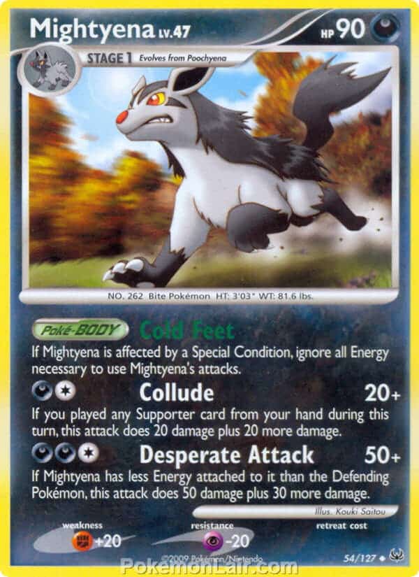 2009 Pokemon Trading Card Game Platinum Base Price List – 54 Mightyena