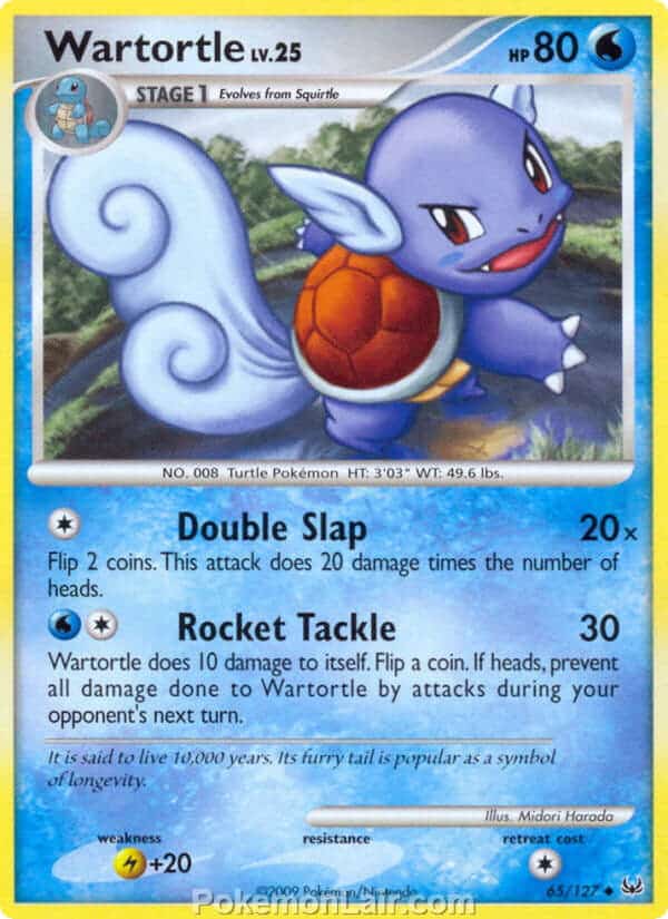 2009 Pokemon Trading Card Game Platinum Base Price List – 65 Wartortle