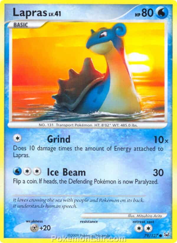 2009 Pokemon Trading Card Game Platinum Base Price List – 79 Lapras