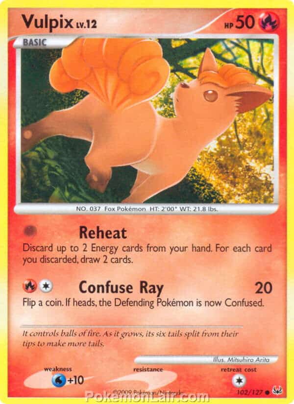 2009 Pokemon Trading Card Game Platinum Base Set – 102 Vulpix