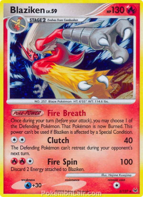 2009 Pokemon Trading Card Game Platinum Base Set – 3 Blaziken