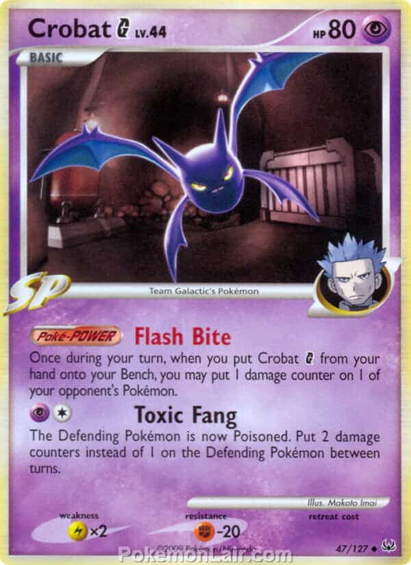 2009 Pokemon Trading Card Game Platinum Base Set – 47 Crobat G