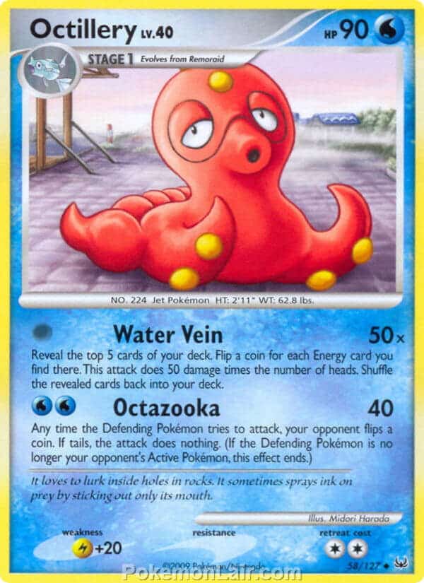 2009 Pokemon Trading Card Game Platinum Base Set – 58 Octillery