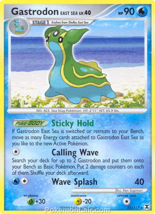 2009 Pokemon Trading Card Game Platinum Rising Rivals Price List – 21 Gastrodon East Sea