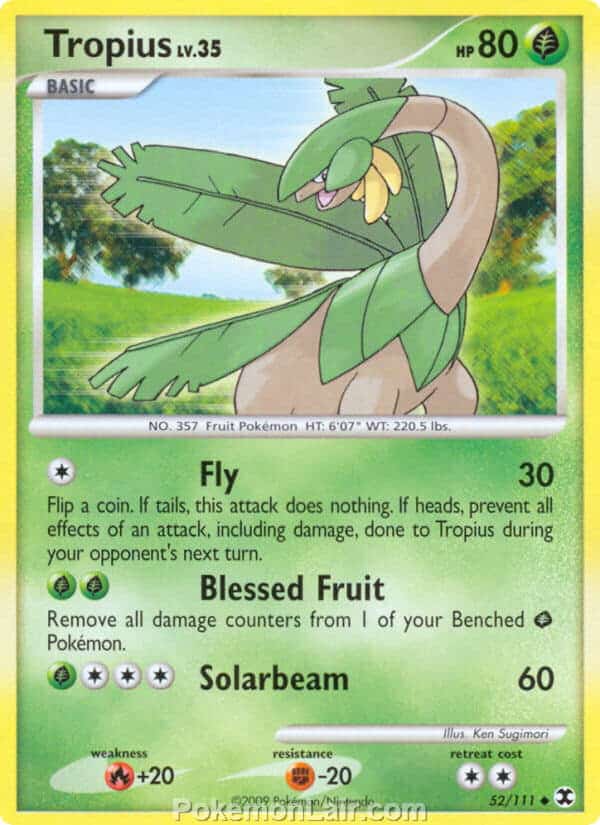 2009 Pokemon Trading Card Game Platinum Rising Rivals Price List – 52 Tropius