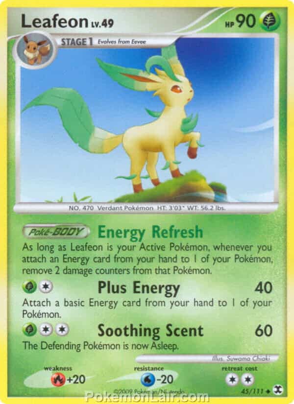 2009 Pokemon Trading Card Game Platinum Rising Rivals Set – 45 Leafeon