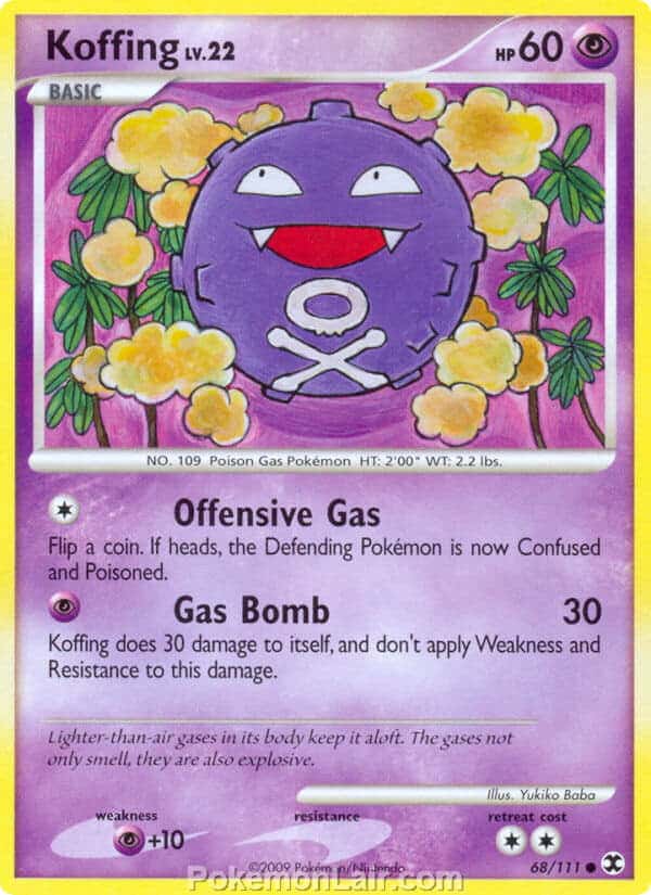 2009 Pokemon Trading Card Game Platinum Rising Rivals Set – 68 Koffing