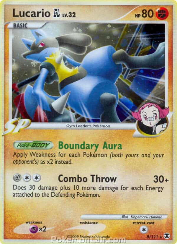 2009 Pokemon Trading Card Game Platinum Rising Rivals Set – 8 Lucario GL