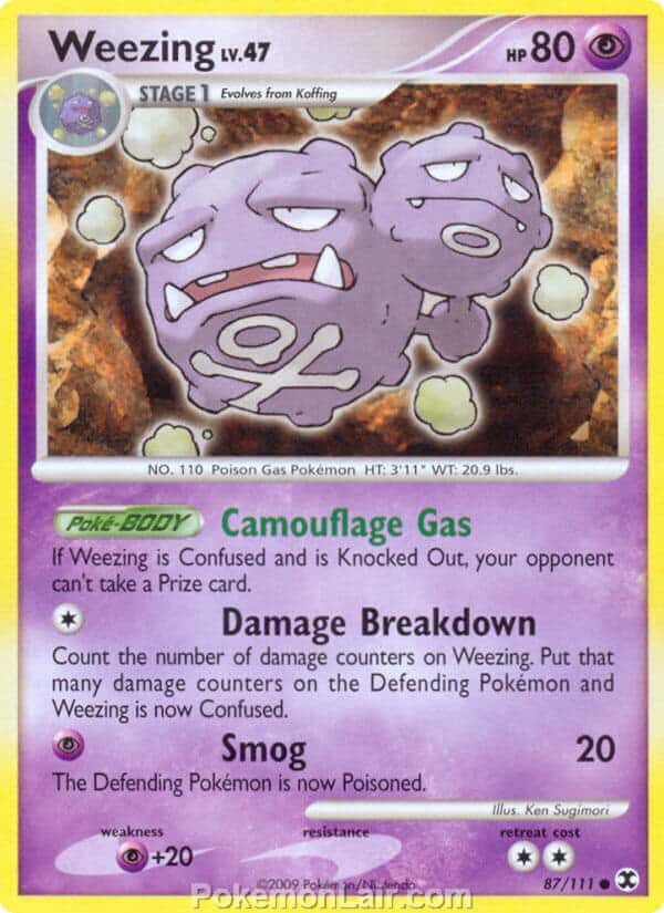 2009 Pokemon Trading Card Game Platinum Rising Rivals Set – 87 Weezing