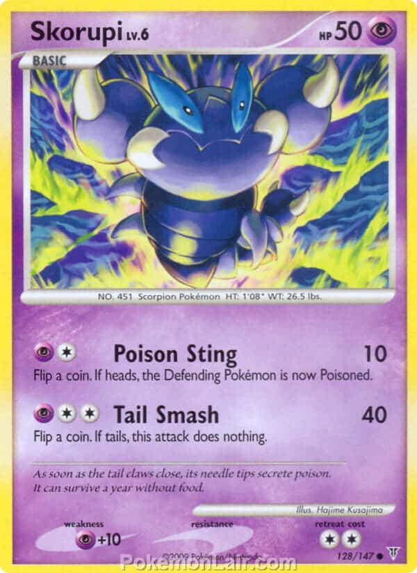 2009 Pokemon Trading Card Game Platinum Supreme Victors Price List – 128 Skorupi