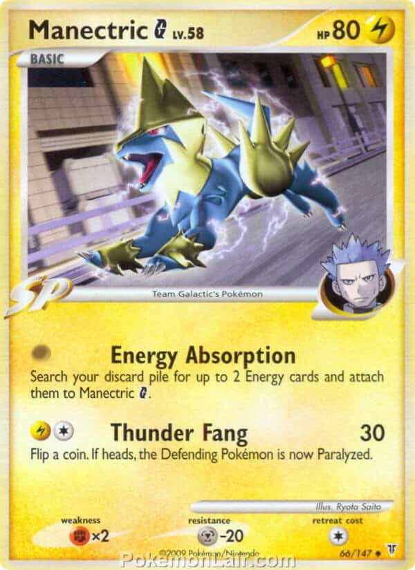 2009 Pokemon Trading Card Game Platinum Supreme Victors Price List – 66 Manectric G