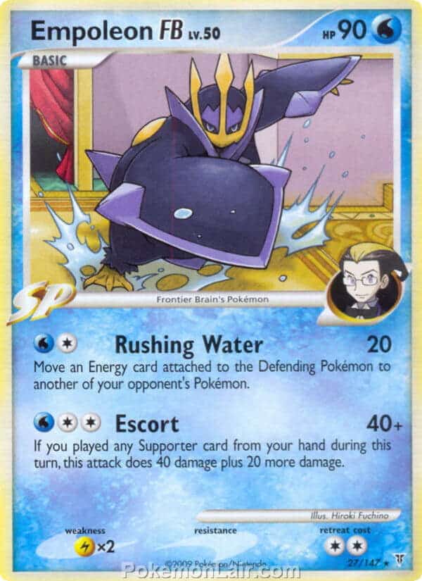 2009 Pokemon Trading Card Game Platinum Supreme Victors Set – 27 Empoleon FB