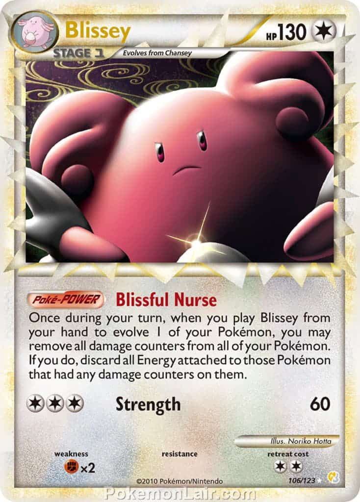 2010 Pokemon Trading Card Game HeartGold SoulSilver Base Price List – 106 Blissey