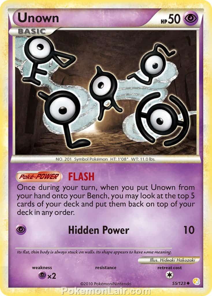 2010 Pokemon Trading Card Game HeartGold SoulSilver Base Price List – 55 Unown