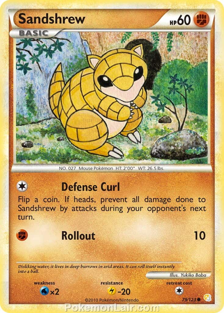 2010 Pokemon Trading Card Game HeartGold SoulSilver Base Price List – 79 Sandshrew