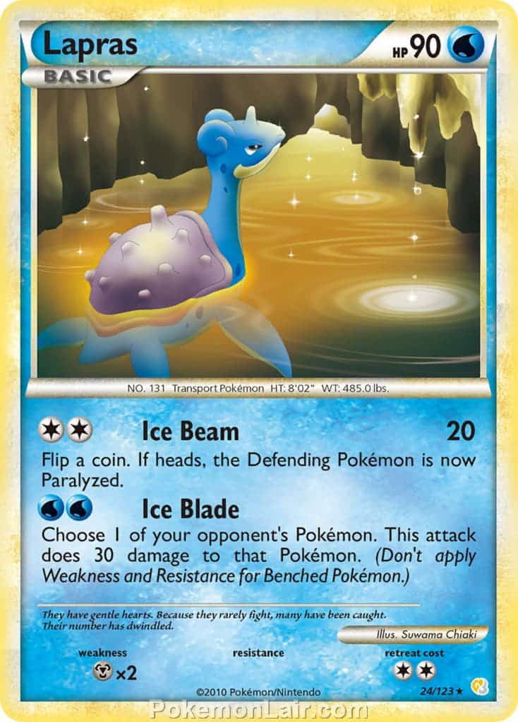 2010 Pokemon Trading Card Game HeartGold SoulSilver Base Set – 24 Lapras