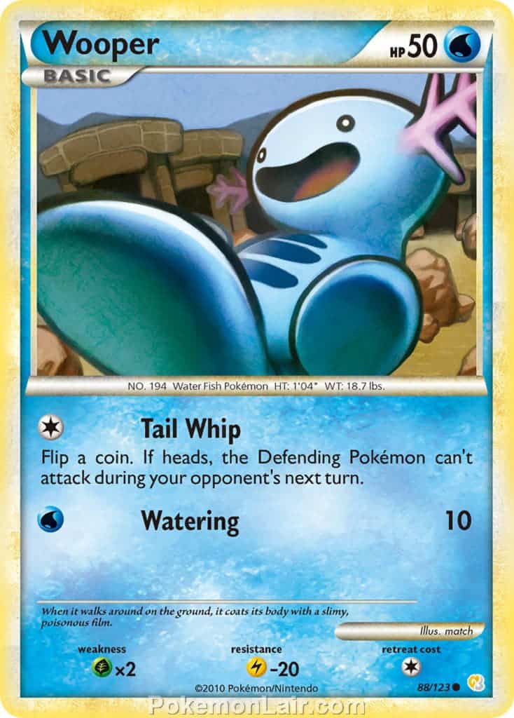 2010 Pokemon Trading Card Game HeartGold SoulSilver Base Set – 88 Wooper