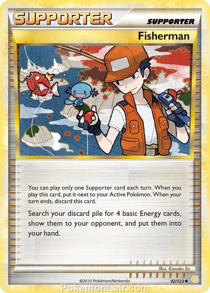 2010 Pokemon Trading Card Game HeartGold SoulSilver Base Set – 92 Fisherman