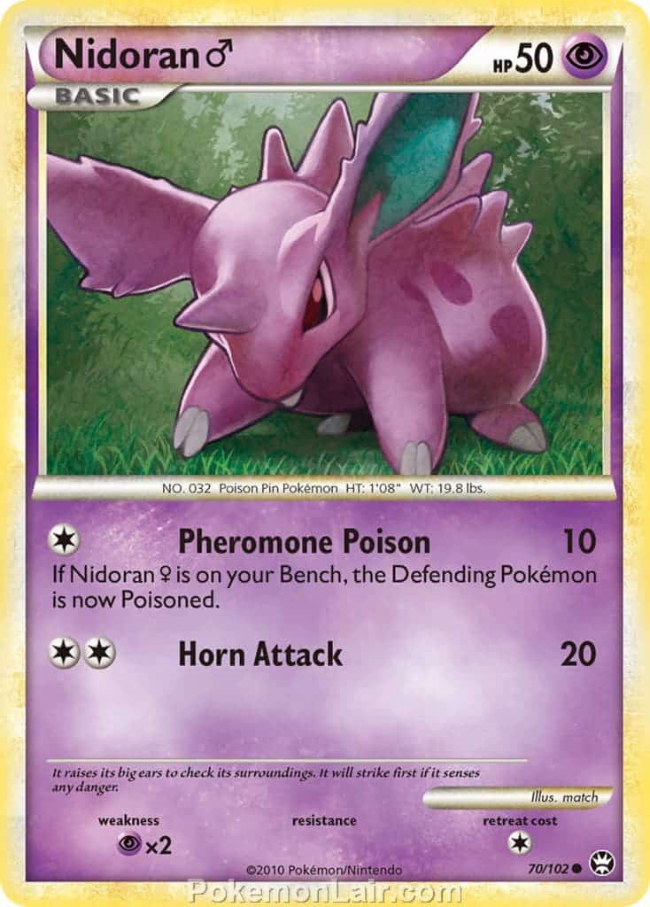 2010 Pokemon Trading Card Game HeartGold SoulSilver Triumphant Price List – 70 Nidoran