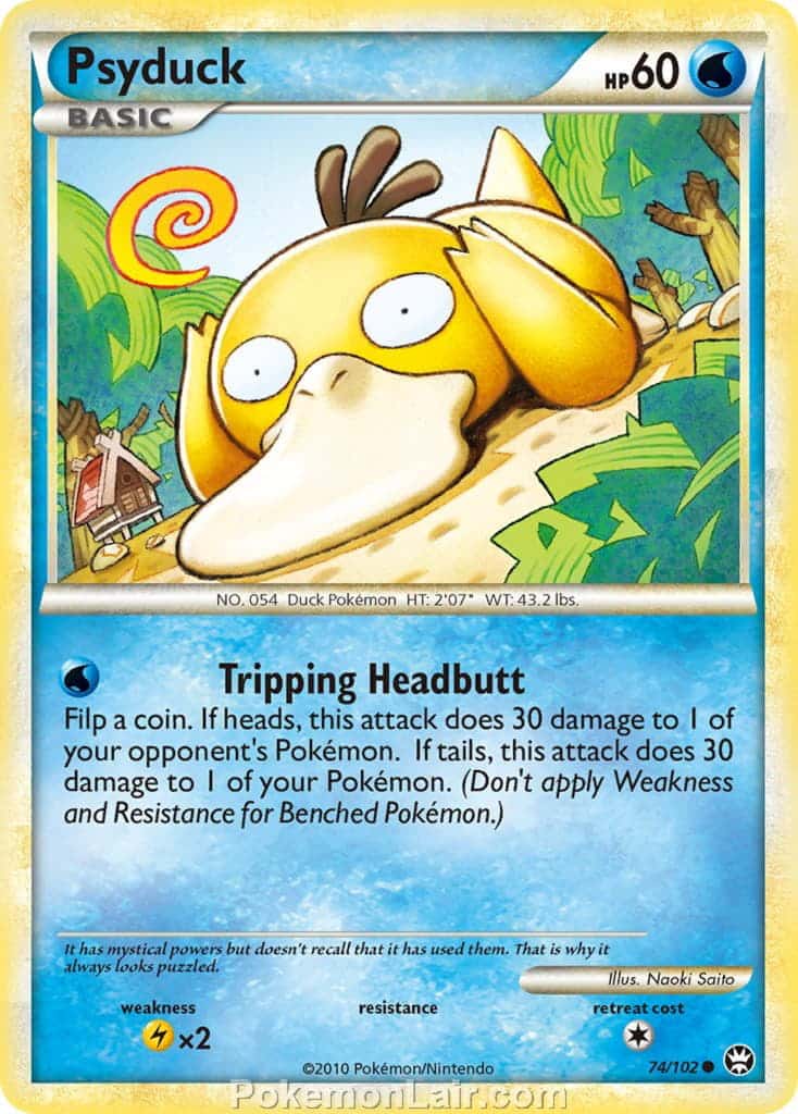 2010 Pokemon Trading Card Game HeartGold SoulSilver Triumphant Price List – 74 Psyduck