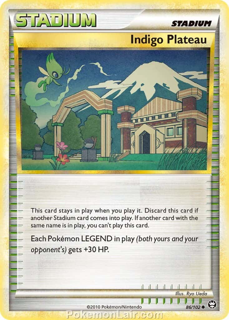 2010 Pokemon Trading Card Game HeartGold SoulSilver Triumphant Price List – 86 Indigo Plateau