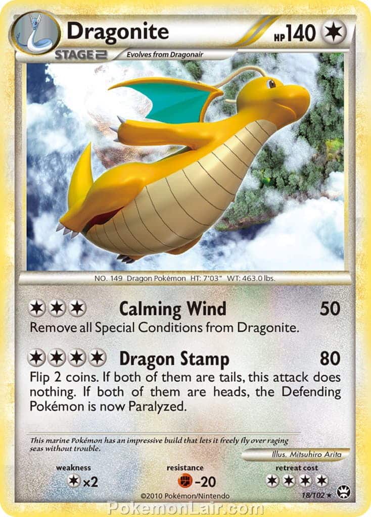 2010 Pokemon Trading Card Game HeartGold SoulSilver Triumphant Set – 18 Dragonite