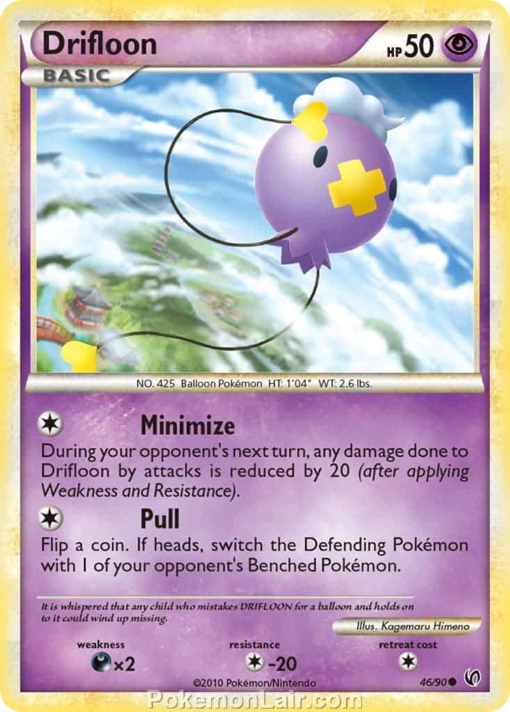 2010 Pokemon Trading Card Game HeartGold SoulSilver Undaunted Set – 46 Drifloon